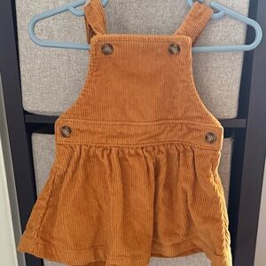 Carter's Orange Corduroy Kids Overall Dress